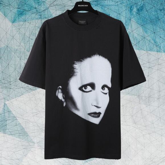 Balenciaga Black Graphic T-Shirt